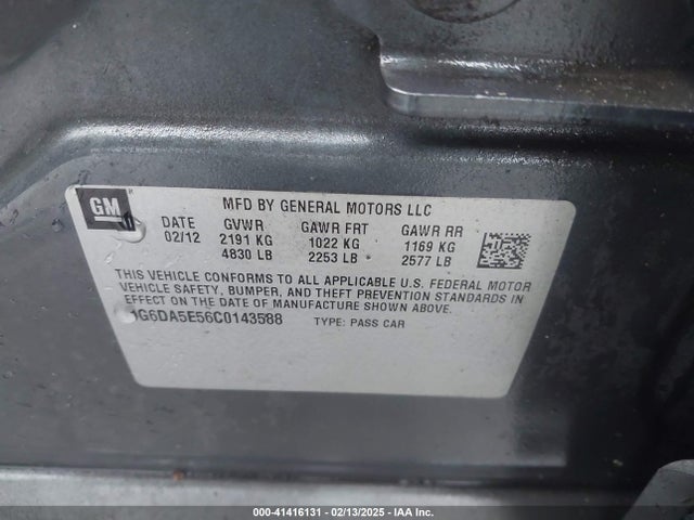 2012 CADILLAC CTS 1G6DA5E56C0143588 Photo 8