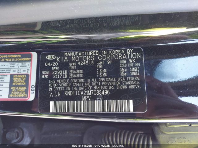 KNDETCA21M7083496 KIA Seltos Sx Turbo