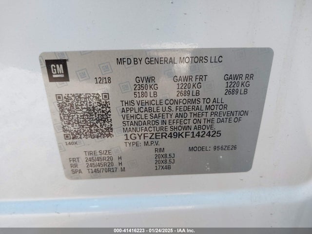 2019 CADILLAC XT4 1GYFZER49KF142425 Photo 8