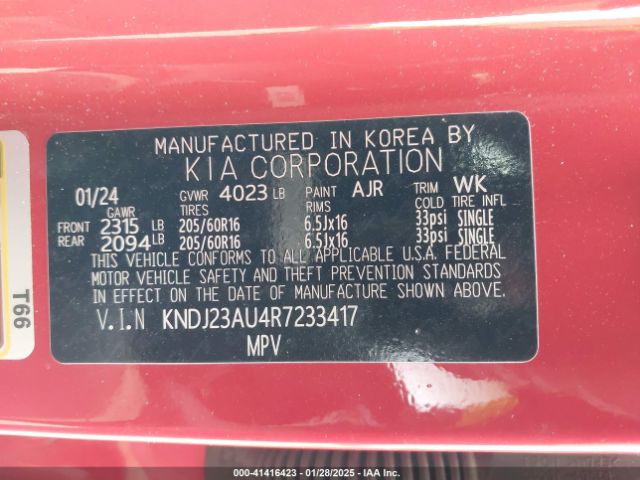 KNDJ23AU4R7233417 KIA SOUL LX