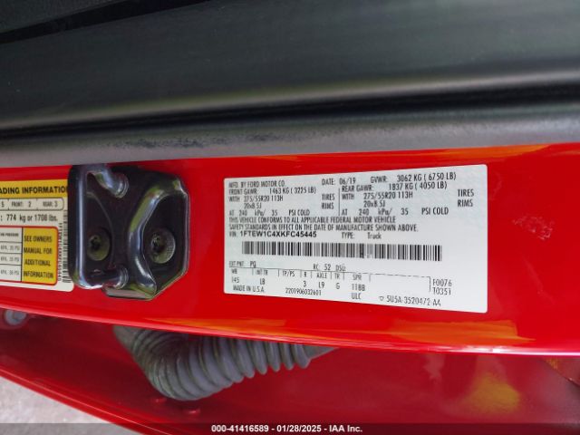 1FTEW1C4XKFC45445 Ford F-150 Lariat