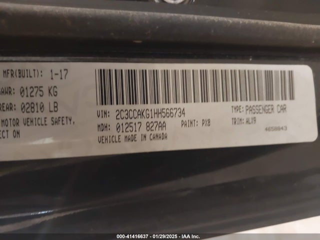 Chrysler 300c Awd 2017 2C3CCAKG1HH566734 Image 9