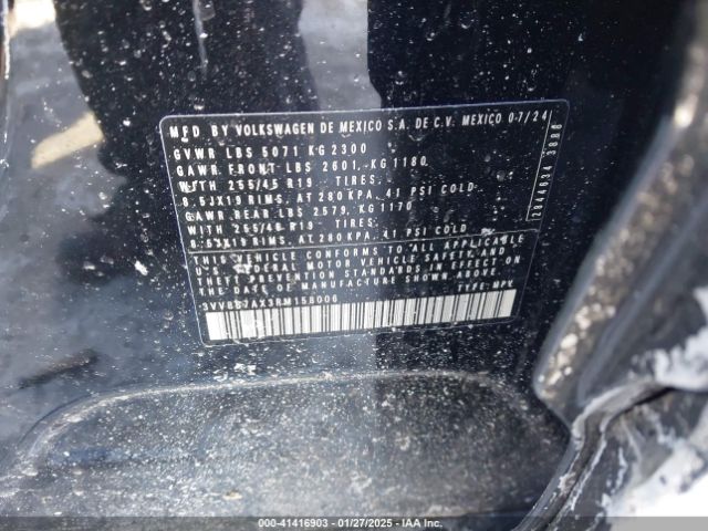 3VV8B7AX3RM158006 Volkswagen Tiguan 2.0t Se R-line Black