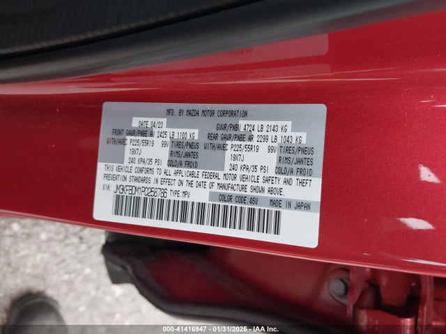 JM3KFBDM1P0258786 Mazda Cx-5 2.5 S Premium