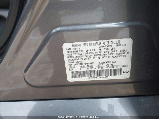 JN1EV7AP7JM590965 Infiniti Q50 3.0t Sport