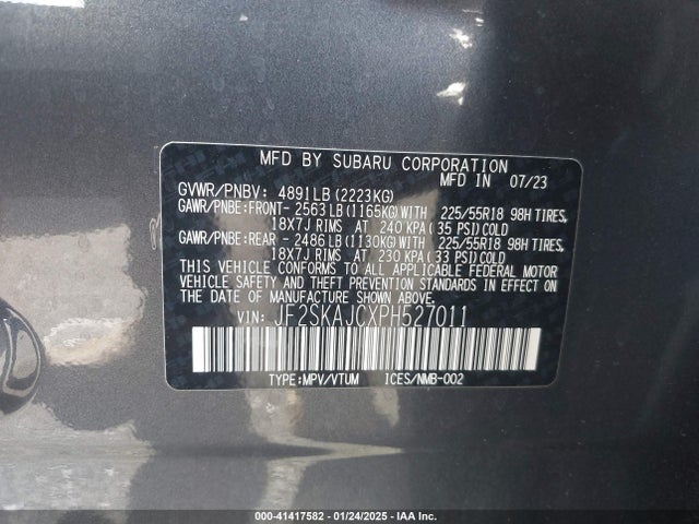 JF2SKAJCXPH527011 Subaru na u5