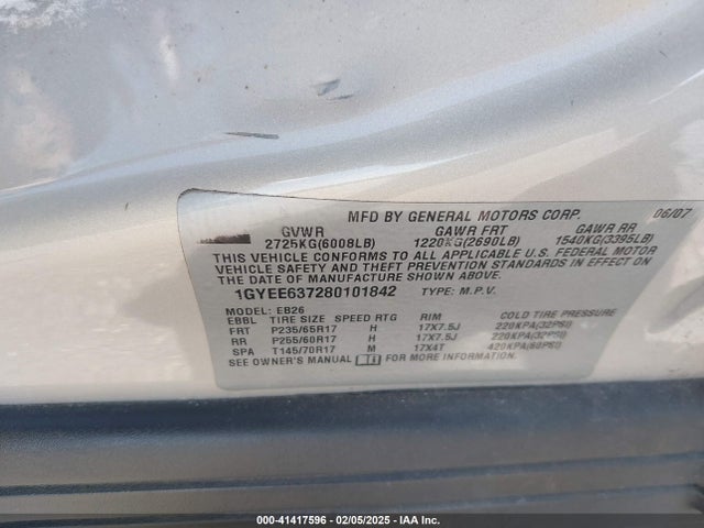 2008 CADILLAC SRX 1GYEE637280101842 Photo 8