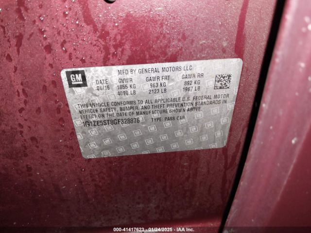 1G1ZE5ST8GF328876 Chevrolet MALIBU 1LT