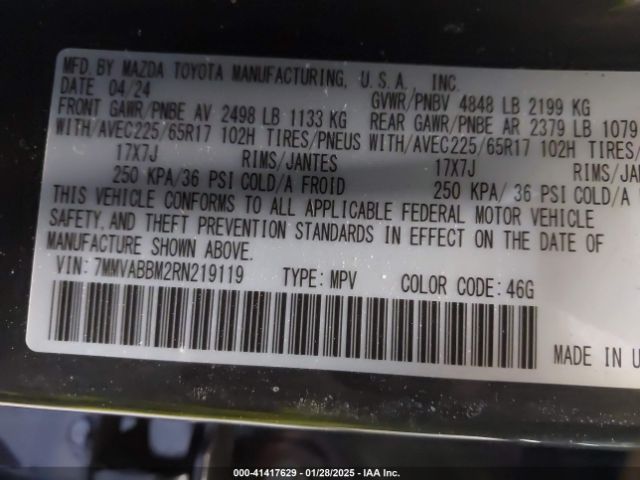 7MMVABBM2RN219119 Mazda Cx-50 2.5 S Preferred