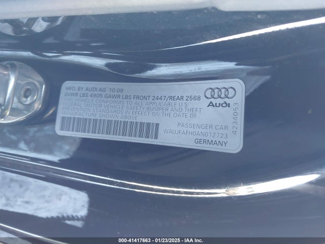 Продажа на аукционе авто 2010 Audi A5 2.0t Premium, vin: WAUJFAFH0AN012723, номер лота: 41417663