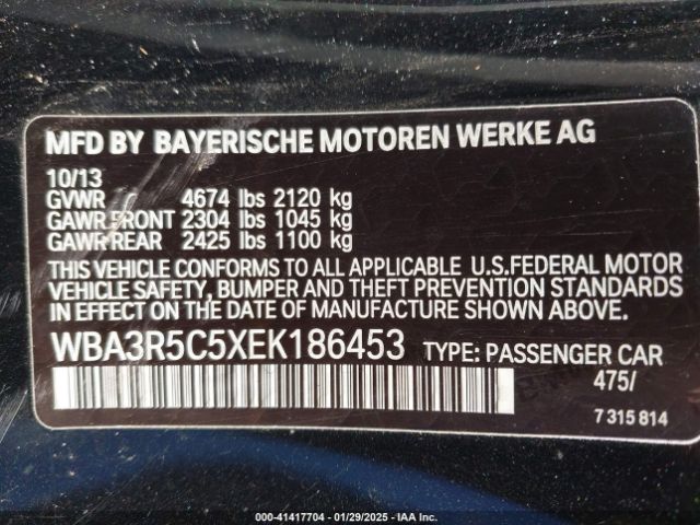 WBA3R5C5XEK186453 BMW 435 Xi
