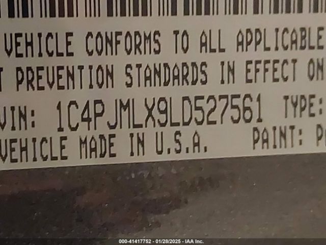 1C4PJMLX9LD527561 Jeep Cherokee Latitude Plus 4x4