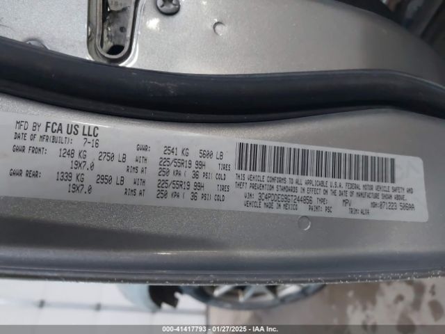 3C4PDDEG9GT244856 Dodge Journey R/t