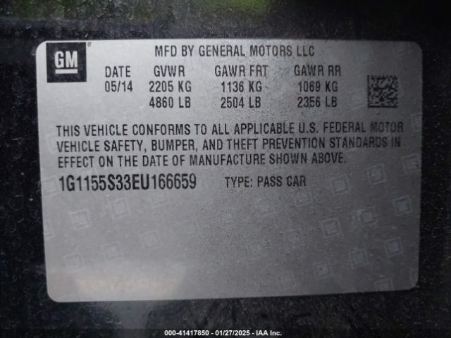 1G1155S33EU166659 Chevrolet IMPALA 2LZ