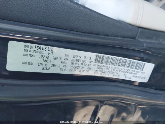1C4RDJDG2JC416799 Dodge Durango Gt Awd