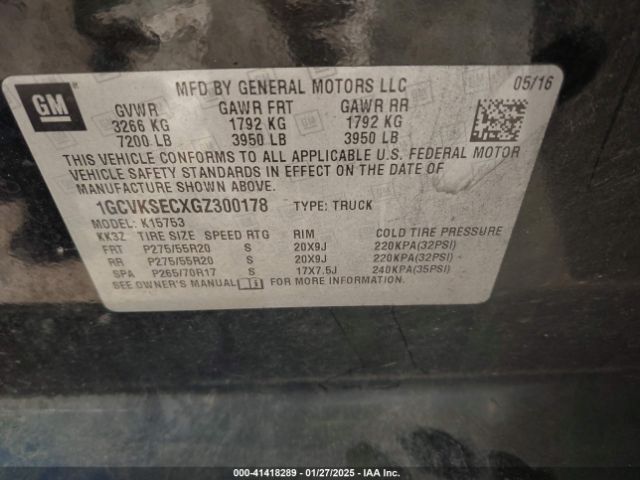 1GCVKSECXGZ300178 Chevrolet Silverado 1500 1lz