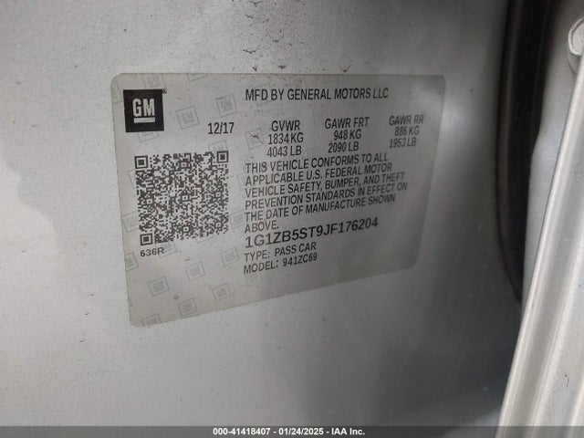1G1ZB5ST9JF176204 Chevrolet Malibu 1ls
