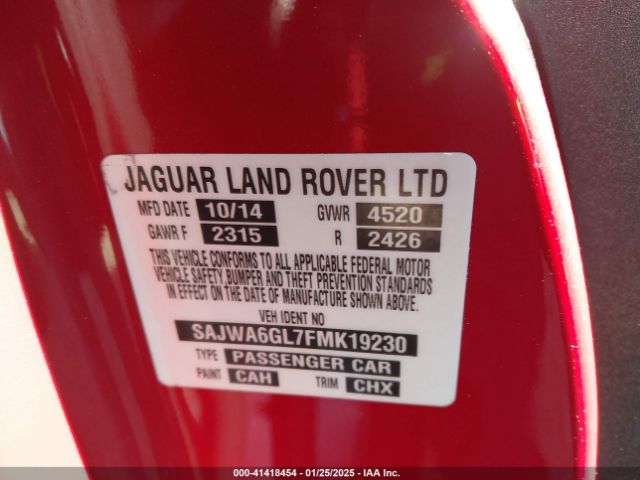 2015 JAGUAR F-TYPE SAJWA6GL7FMK19230 Photo 8