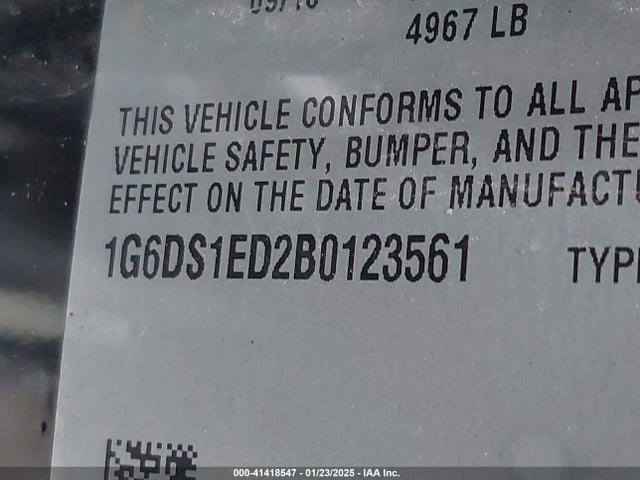 2011 CADILLAC CTS 1G6DS1ED2B0123561 Photo 8
