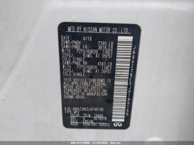 JN8AZ2NE0J9195190 Infiniti QX80