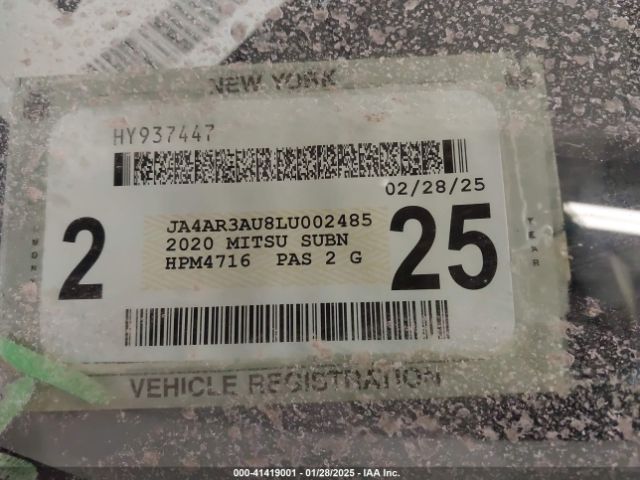 JA4AR3AU8LU002485 Mitsubishi Outlander Sport 2.0 Es Awc