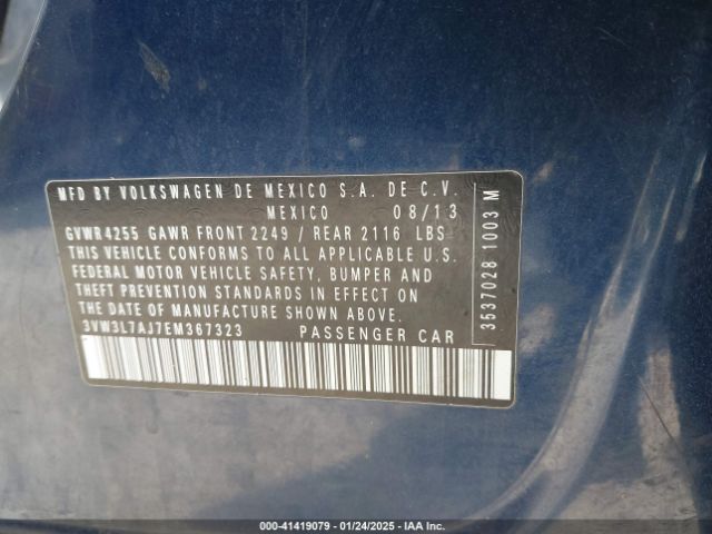3VW3L7AJ7EM367323 Volkswagen Jetta 2.0l Tdi