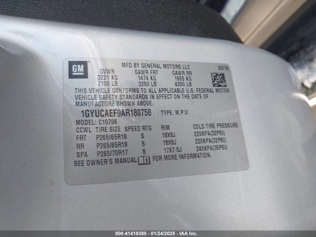 2010 CADILLAC ESCALADE 1GYUCAEF9AR180758 Photo 8