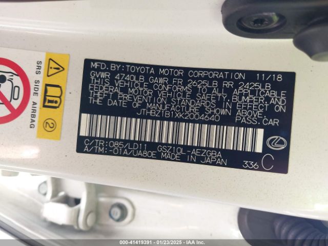JTHBZ1B1XK2004640 Lexus ES 350