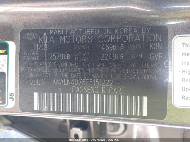 KIA Cadenza Premium 2014 KNALN4D78E5151222 Image 9
