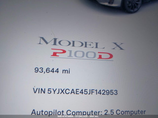 Tesla Model X 100d/75d/p100d 2018 5YJXCAE45JF142953 Image 15