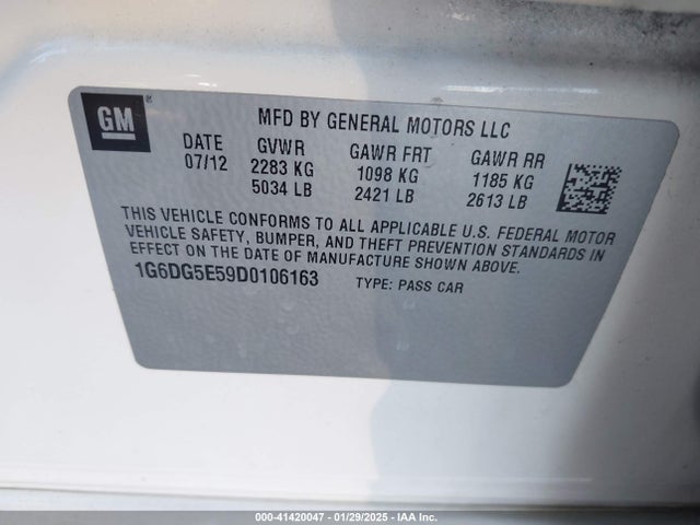 2013 CADILLAC CTS 1G6DG5E59D0106163 Photo 8