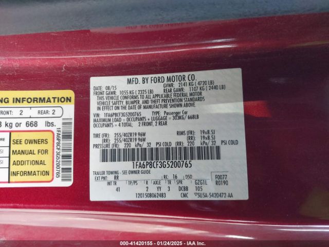 1FA6P8CF3G5200765 Ford Mustang Gt Premium