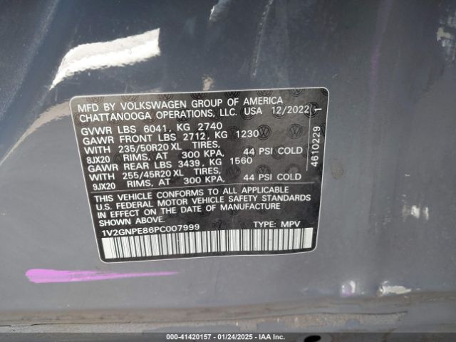 1V2GNPE86PC007999 Volkswagen Id.4 Awd Pro S/awd Pro S Plus