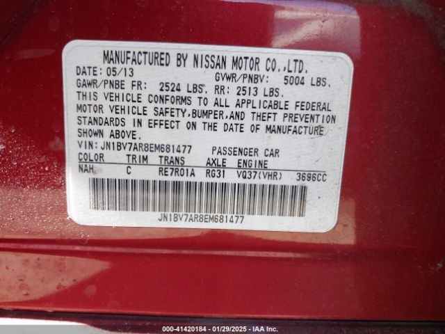 JN1BV7AR8EM681477 Infiniti Q50 Premium