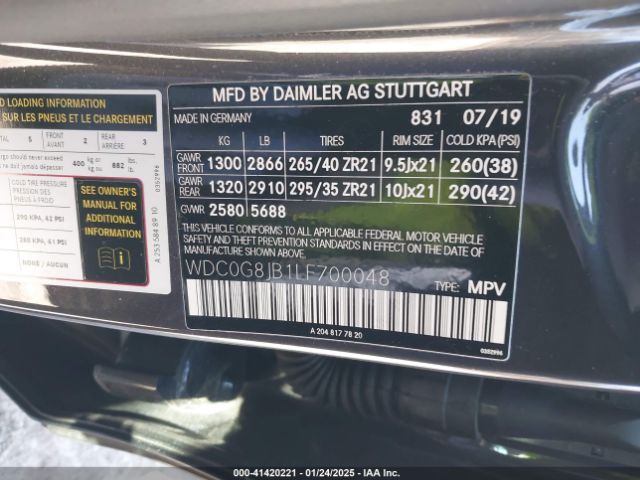 WDC0G8JB1LF700048 Mercedes-Benz Amg Glc 63 4matic