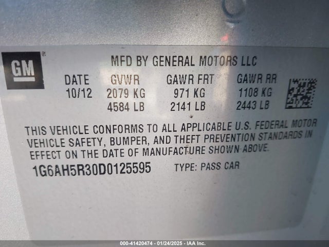 2013 CADILLAC ATS 1G6AH5R30D0125595 Photo 8