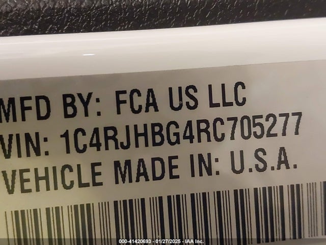 1C4RJHBG4RC705277 Jeep Grand Cherokee Limited 4x4