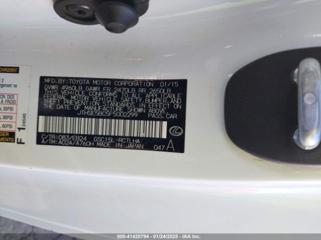 JTHSE5BC5F5002299 Lexus RC 350