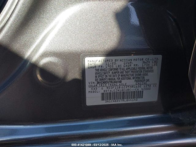 3N1CN8DV7RL844140 Nissan Versa 1.6 S