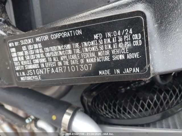 2024 SUZUKI GSX-R600 JS1GN7FA4R7101307 Photo 9