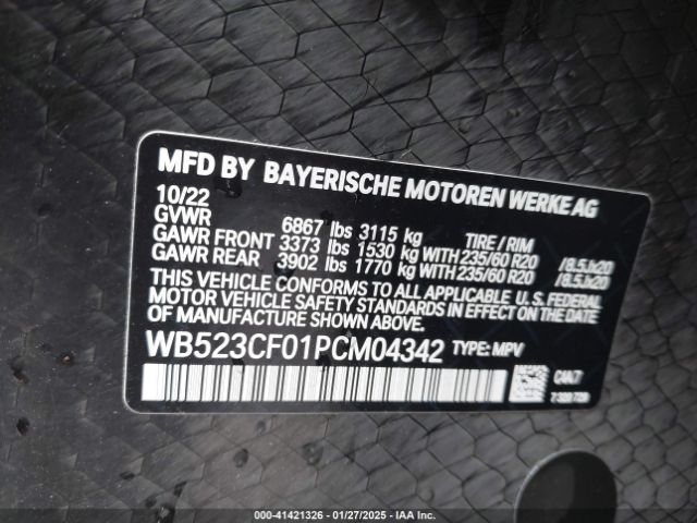2023 BMW IX WB523CF01PCM04342 Photo 8