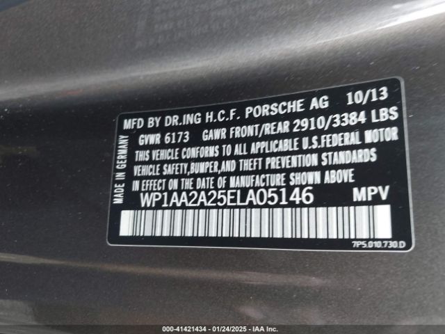 2014 PORSCHE CAYENNE WP1AA2A25ELA05146 Photo 8