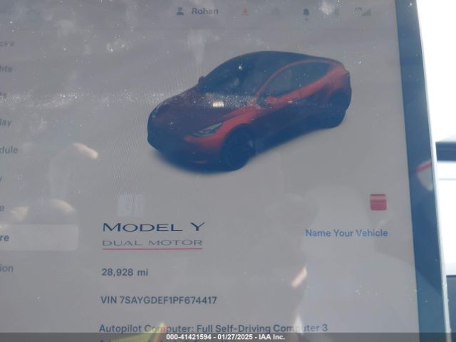 7SAYGDEF1PF674417 Tesla Model Y Performance Dual Motor All-wheel Drive