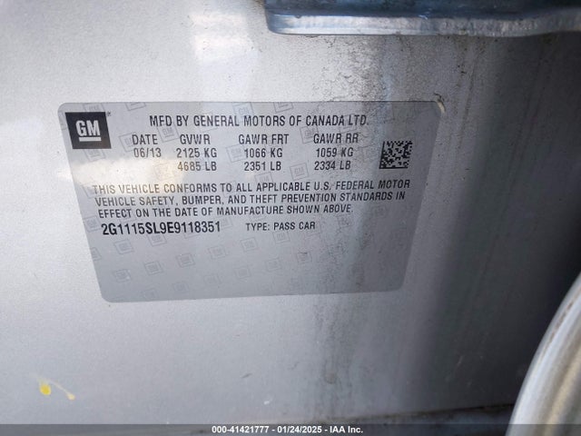 Chevrolet IMPALA 1LT 2014 2G1115SL9E9118351 Image 9