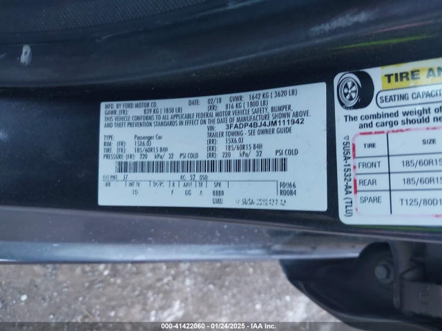 Ford FIESTA SE 2018 3FADP4BJ4JM111942 Image 9