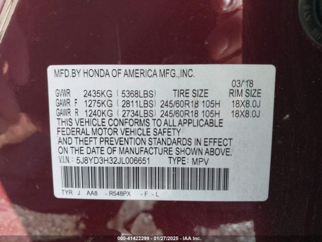 2018 ACURA MDX 5J8YD3H32JL006651 Photo 8