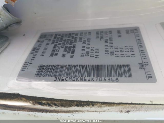 3N6CM0KN6JK705368 Nissan Nv200 S