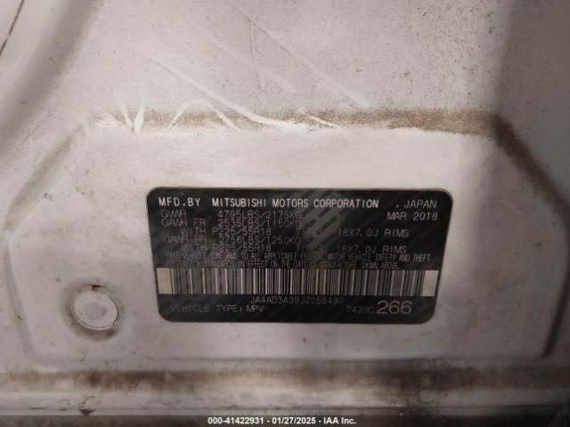 2018 MITSUBISHI OUTLANDER JA4AD3A39JZ055430 Photo 8