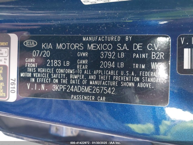 KIA Forte Lxs 2021 3KPF24AD6ME267542 Image 9