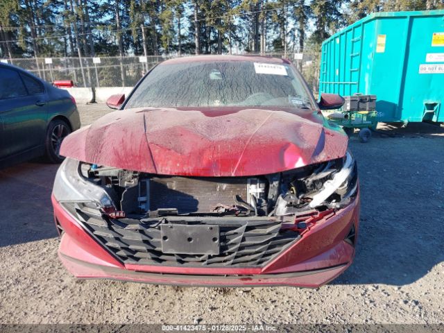 KMHLM4AJ8PU072983 Hyundai Elantra Hybrid Blue